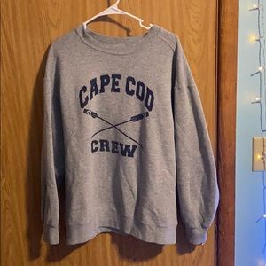 oversized grey crew neck